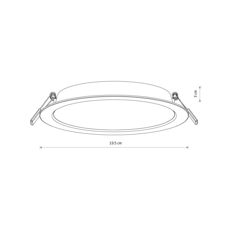 Sufitowa oprawa downlight LED okrągła MYKONOS LED 18W WH 10542 Nowodvorski Lighting 3000K wpuszczane do zabudowy sufitu podwieszanego lampa oprawa punktowa podtynkowa barwa ciepła ciepłobiała biała białe biały Inspiracje Premium