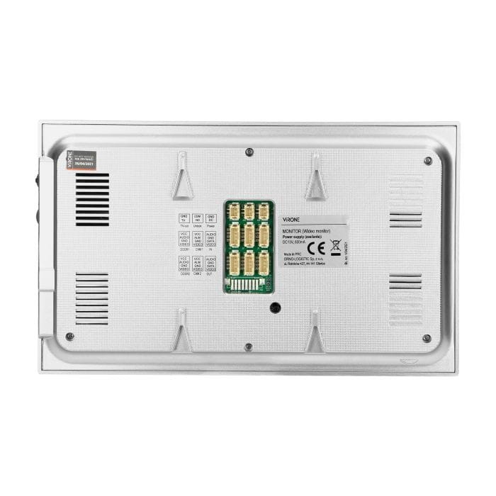Wideodomofon VDP-61FHD/W Virone Zestaw wideodomofonowy, bezsłuchawkowy, monitor 7" LCD, menu OSD, WI-FI + APP na telefon, z gniazdem na kartę pamięci TF, z kamerą Full HD 1080p, szyfratorem i czytnikiem kart i breloków zbliżeniowych, biały, VIFIS Full HD