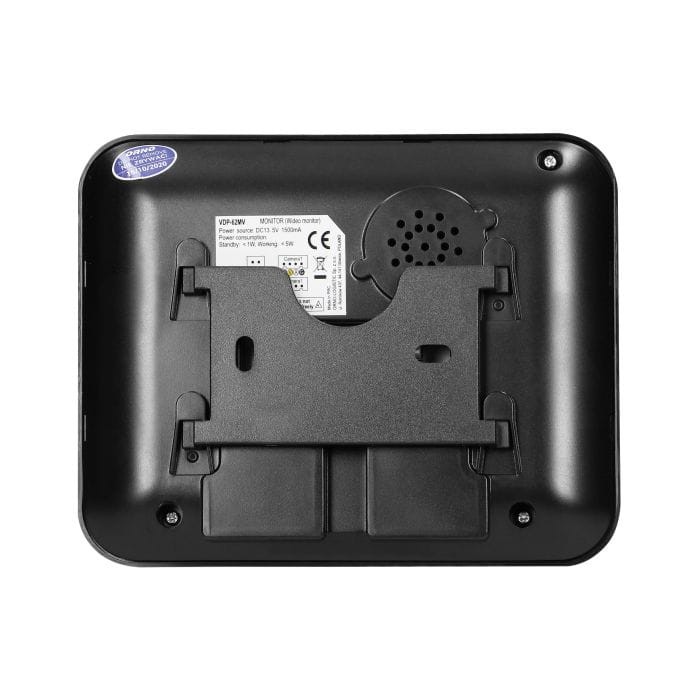 Wideodomofon VDP-62 Virone Zestaw wideodomofonowy bezsłuchawkowy, monitor 4,3" LCD, z czytnikiem breloków zbliżeniowych 125kHz, czarny, ENIF RFID