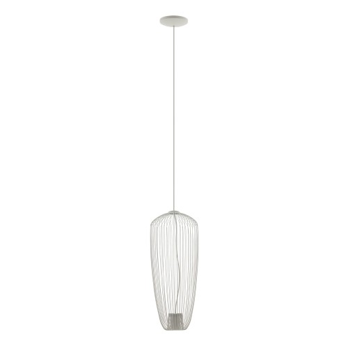 Lampa sufitowa Wisząca PUMPKIN S SILK GRAY 11242 Nowodvorski Lighting 1x GU10 z drutów druciana metal metalowa szara szary zwis Inspiracje Premium