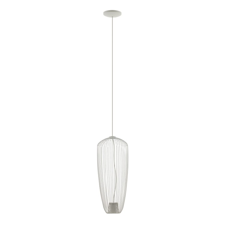 Lampa sufitowa Wisząca PUMPKIN S SILK GRAY 11242 Nowodvorski Lighting 1x GU10 z drutów druciana metal metalowa szara szary zwis Inspiracje Premium