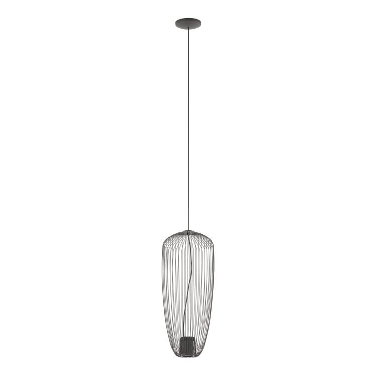 Lampa sufitowa Wisząca PUMPKIN S UMBRA GRAY 11243 Nowodvorski Lighting 1x GU10 z drutów druciana metal metalowa szara szary zwis Inspiracje Premium