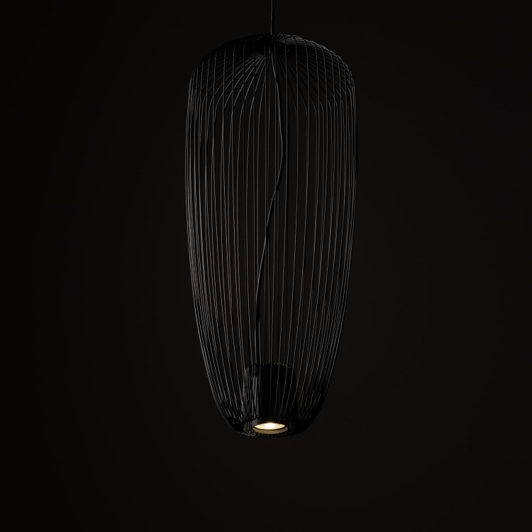 Lampa sufitowa Wisząca PUMPKIN S UMBRA GRAY 11243 Nowodvorski Lighting 1x GU10 z drutów druciana metal metalowa szara szary zwis Inspiracje Premium