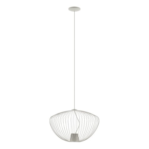 Lampa sufitowa Wisząca PUMPKIN M SILK GRAY 11244 Nowodvorski Lighting 1x GU10 z drutów druciana metal metalowa szara szary zwis Inspiracje Premium
