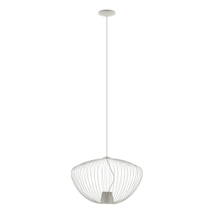 Lampa sufitowa Wisząca PUMPKIN M SILK GRAY 11244 Nowodvorski Lighting 1x GU10 z drutów druciana metal metalowa szara szary zwis Inspiracje Premium