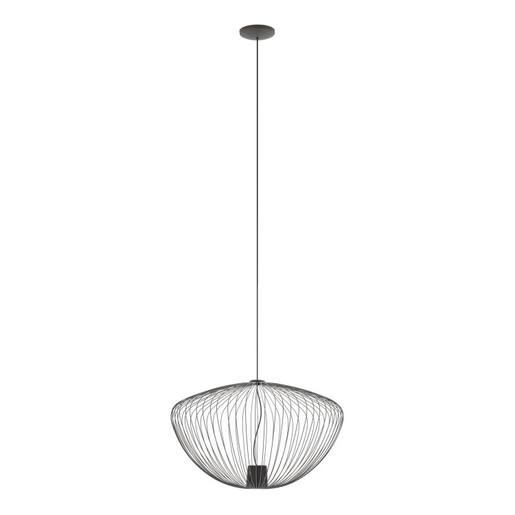 Lampa sufitowa Wisząca PUMPKIN M UMBRA GRAY 11245 Nowodvorski Lighting 1x GU10 z drutów druciana metal metalowa szara szary zwis Inspiracje Premium