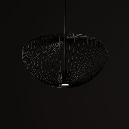 Lampa sufitowa Wisząca PUMPKIN M UMBRA GRAY 11245 Nowodvorski Lighting 1x GU10 z drutów druciana metal metalowa szara szary zwis Inspiracje Premium