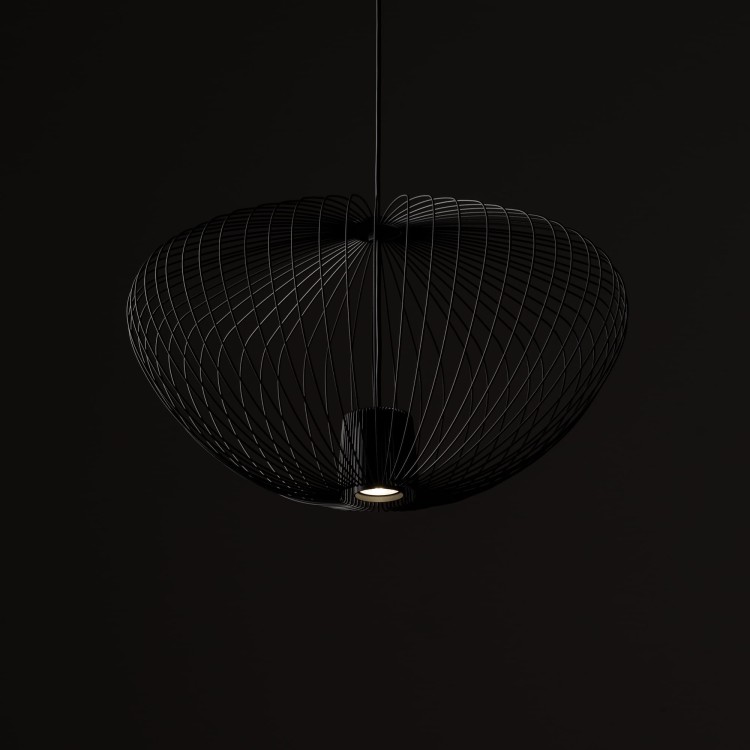 Lampa sufitowa Wisząca PUMPKIN M UMBRA GRAY 11245 Nowodvorski Lighting 1x GU10 z drutów druciana metal metalowa szara szary zwis Inspiracje Premium