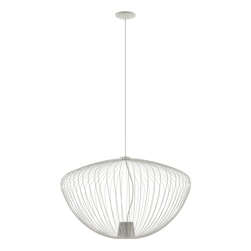 Lampa sufitowa Wisząca PUMPKIN L SILK GRAY 11251 Nowodvorski Lighting 1x GU10 z drutów druciana metal metalowa szara szary zwis Inspiracje Premium
