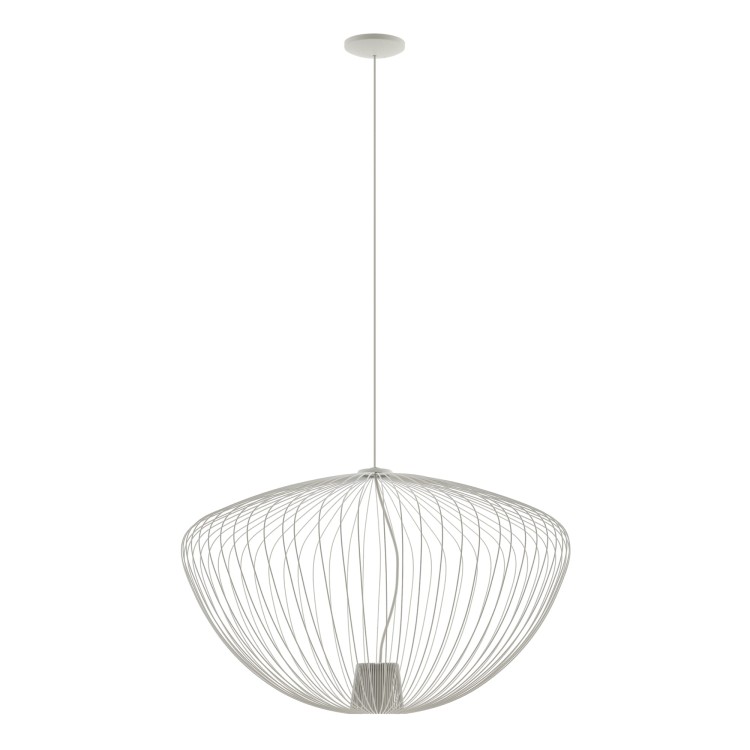 Lampa sufitowa Wisząca PUMPKIN L SILK GRAY 11251 Nowodvorski Lighting 1x GU10 z drutów druciana metal metalowa szara szary zwis Inspiracje Premium