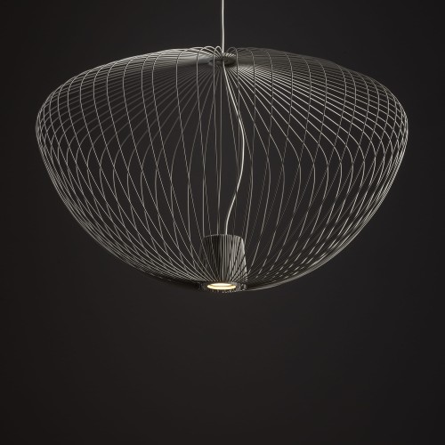 Lampa sufitowa Wisząca PUMPKIN L SILK GRAY 11251 Nowodvorski Lighting 1x GU10 z drutów druciana metal metalowa szara szary zwis Inspiracje Premium