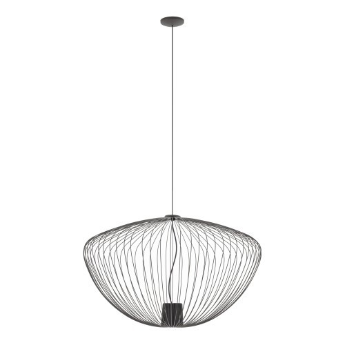 Lampa sufitowa Wisząca PUMPKIN L UMBRA GRAY 11252 Nowodvorski Lighting 1x GU10 z drutów druciana metal metalowa szara szary zwis Inspiracje Premium