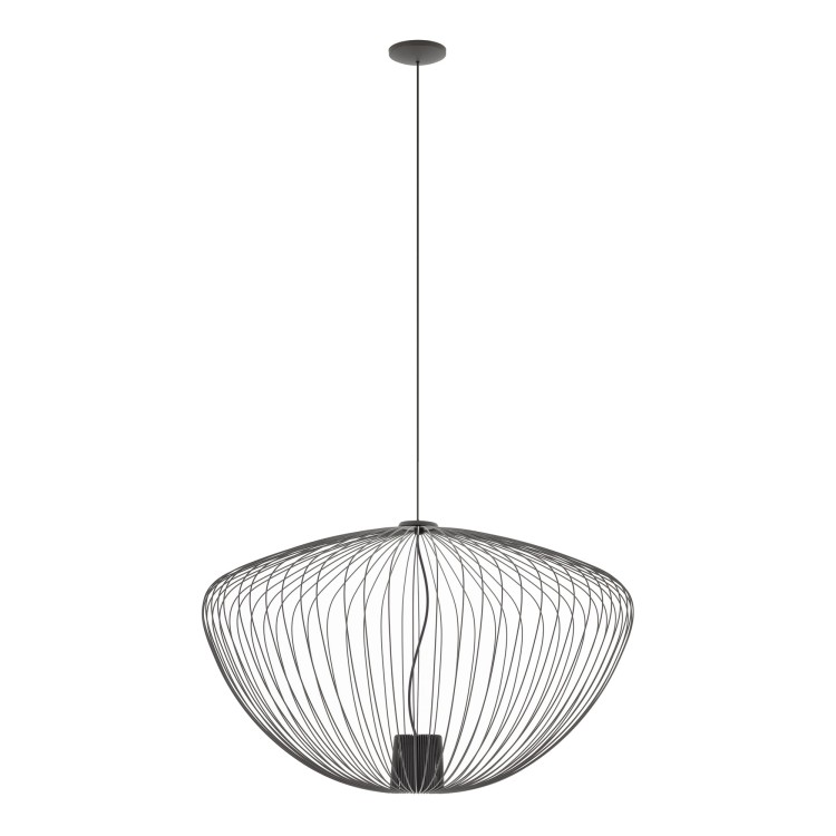Lampa sufitowa Wisząca PUMPKIN L UMBRA GRAY 11252 Nowodvorski Lighting 1x GU10 z drutów druciana metal metalowa szara szary zwis Inspiracje Premium