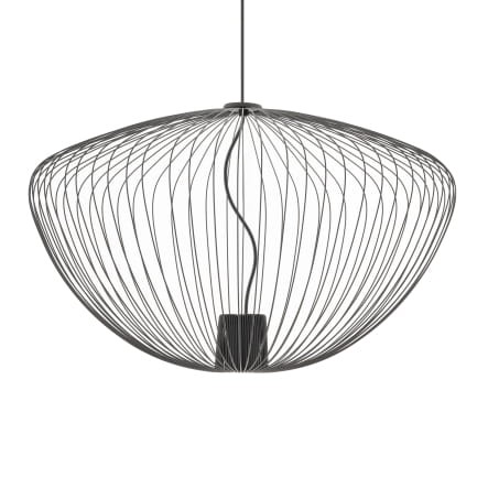 Lampa sufitowa Wisząca PUMPKIN L UMBRA GRAY 11252 Nowodvorski Lighting 1x GU10 z drutów druciana metal metalowa szara szary zwis Inspiracje Premium