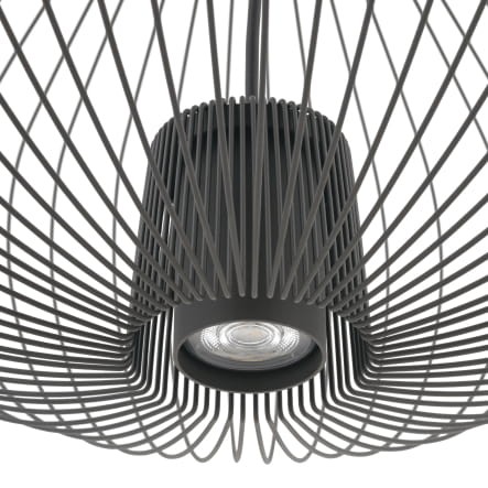 Lampa sufitowa Wisząca PUMPKIN L UMBRA GRAY 11252 Nowodvorski Lighting 1x GU10 z drutów druciana metal metalowa szara szary zwis Inspiracje Premium