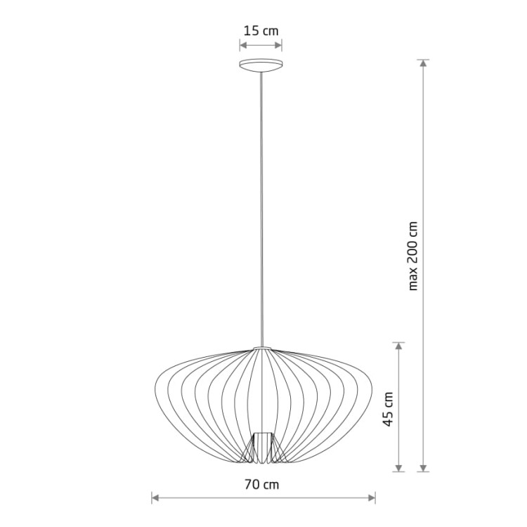Lampa sufitowa Wisząca PUMPKIN L UMBRA GRAY 11252 Nowodvorski Lighting 1x GU10 z drutów druciana metal metalowa szara szary zwis Inspiracje Premium