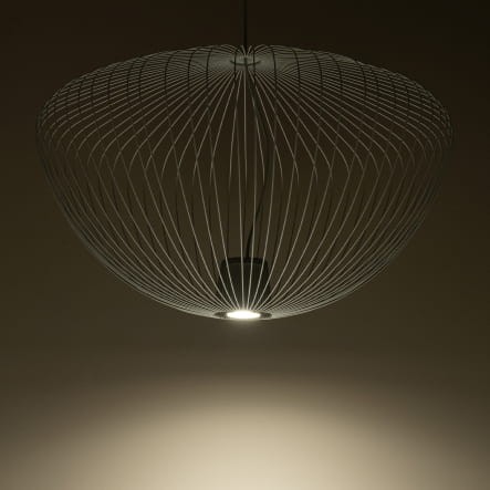 Lampa sufitowa Wisząca PUMPKIN L SILK GRAY 11251 Nowodvorski Lighting 1x GU10 z drutów druciana metal metalowa szara szary zwis Inspiracje Premium