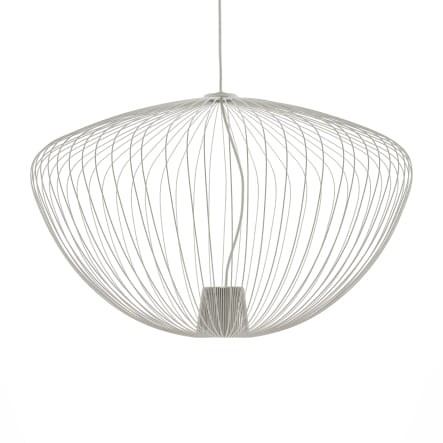 Lampa sufitowa Wisząca PUMPKIN L SILK GRAY 11251 Nowodvorski Lighting 1x GU10 z drutów druciana metal metalowa szara szary zwis Inspiracje Premium