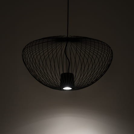 Lampa sufitowa Wisząca PUMPKIN M UMBRA GRAY 11245 Nowodvorski Lighting 1x GU10 z drutów druciana metal metalowa szara szary zwis Inspiracje Premium