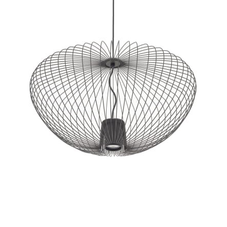 Lampa sufitowa Wisząca PUMPKIN M UMBRA GRAY 11245 Nowodvorski Lighting 1x GU10 z drutów druciana metal metalowa szara szary zwis Inspiracje Premium