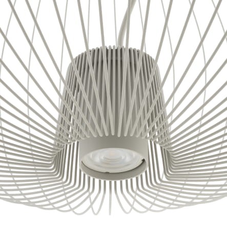 Lampa sufitowa Wisząca PUMPKIN M SILK GRAY 11244 Nowodvorski Lighting 1x GU10 z drutów druciana metal metalowa szara szary zwis Inspiracje Premium