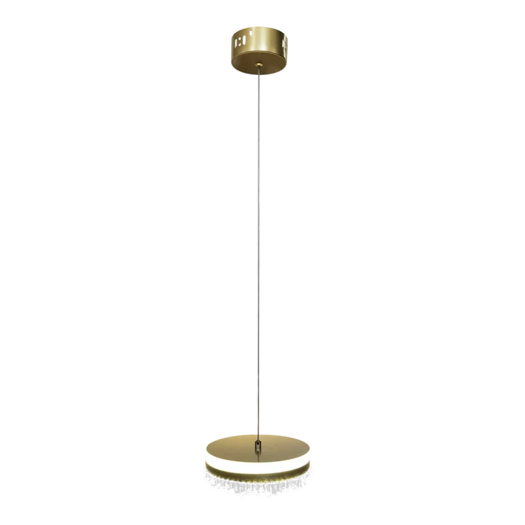 Lampa sufitowa wisząca okrąg koło Industrialna Loft PRECIOSA 25W LED ML0998 Milagro 4000K nowoczesna oprawa oświetleniowa okrągła metal żyrandol złoty złota zwis Inspiracje Premium