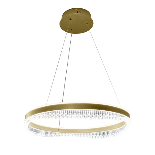 Lampa sufitowa wisząca okrąg koło Industrialna Loft PRECIOSA 52W LED ML0999 Milagro 4000K nowoczesna oprawa oświetleniowa okrągła metal żyrandol złoty złota zwis Inspiracje Premium