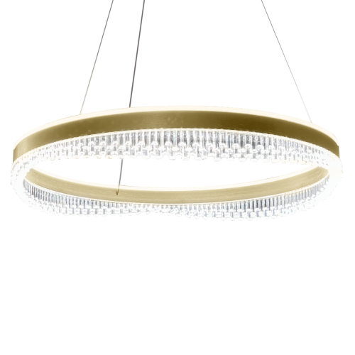 Lampa sufitowa wisząca okrąg koło Industrialna Loft PRECIOSA 52W LED ML0999 Milagro 4000K nowoczesna oprawa oświetleniowa okrągła metal żyrandol złoty złota zwis Inspiracje Premium