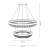 Lampa sufitowa wisząca okrąg koło Industrialna Loft PRECIOSA 85W LED ML1000 Milagro 4000K nowoczesna oprawa oświetleniowa okrągła metal żyrandol złoty złota zwis Inspiracje Premium