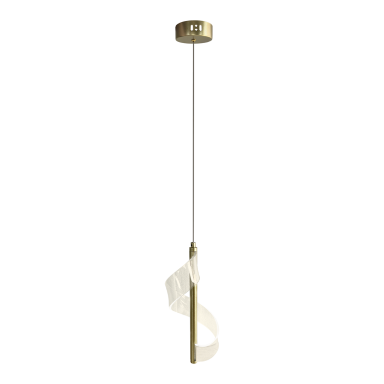 Lampa sufitowa wisząca LARGO 10W LED ML1041 Milagro nowoczesna oprawa oświetleniowa metal żyrandol akryl złota złoty zwis Inspiracje Premium
