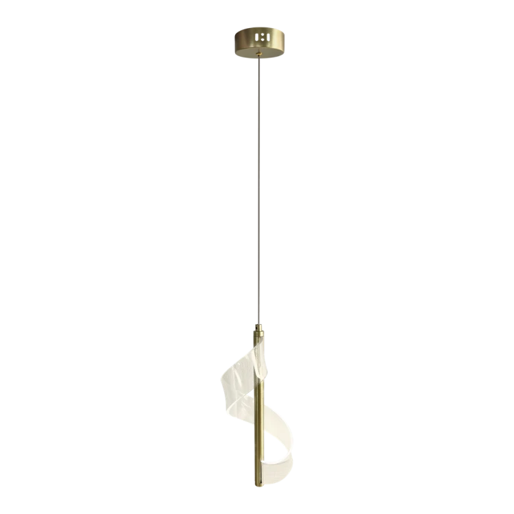 Lampa sufitowa wisząca LARGO 10W LED ML1041 Milagro nowoczesna oprawa oświetleniowa metal żyrandol akryl złota złoty zwis Inspiracje Premium
