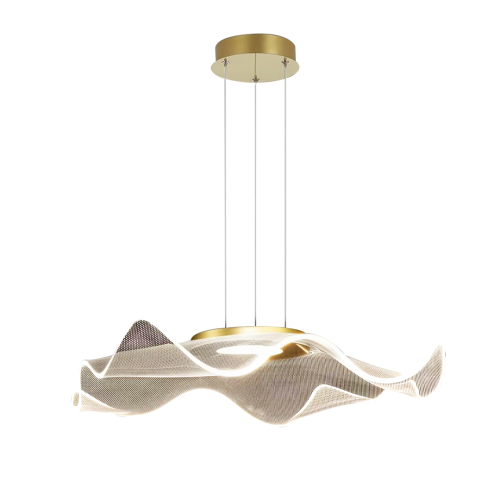 Lampa sufitowa wisząca LARGO 16W LED ML1042 Milagro nowoczesna oprawa oświetleniowa metal żyrandol akryl złota złoty zwis Inspiracje Premium