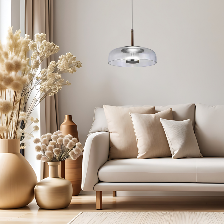 Lampa sufitowa wisząca VETRO CLEAR 6W LED ML1044 Milagro nowoczesna oprawa oświetleniowa metal szkło transparentna zwis Inspiracje Premium