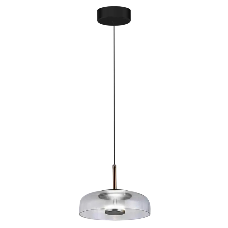 Lampa sufitowa wisząca VETRO CLEAR 6W LED ML1044 Milagro nowoczesna oprawa oświetleniowa metal szkło transparentna zwis Inspiracje Premium