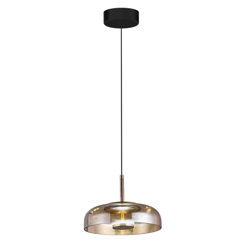 Lampa sufitowa wisząca VETRO AMBER 6W LED ML1045 Milagro nowoczesna oprawa oświetleniowa metal szkło amber bursztynowa zwis Inspiracje Premium