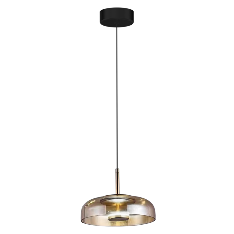 Lampa sufitowa wisząca VETRO AMBER 6W LED ML1045 Milagro nowoczesna oprawa oświetleniowa metal szkło amber bursztynowa zwis Inspiracje Premium