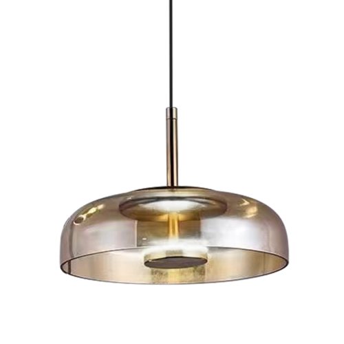 Lampa sufitowa wisząca VETRO AMBER 6W LED ML1045 Milagro nowoczesna oprawa oświetleniowa metal szkło amber bursztynowa zwis Inspiracje Premium