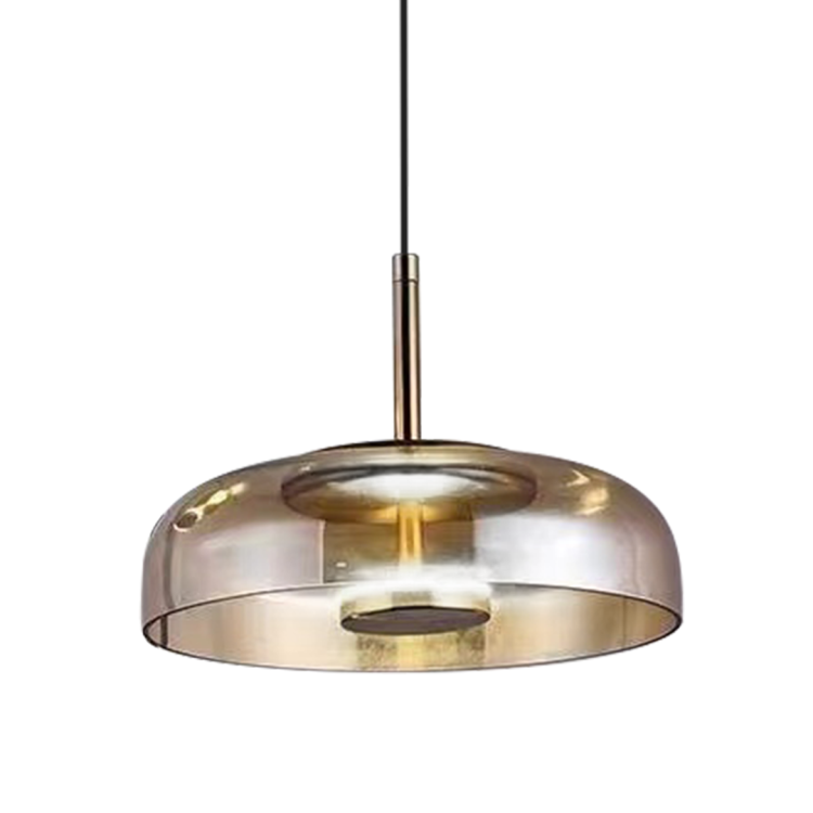 Lampa sufitowa wisząca VETRO AMBER 6W LED ML1045 Milagro nowoczesna oprawa oświetleniowa metal szkło amber bursztynowa zwis Inspiracje Premium
