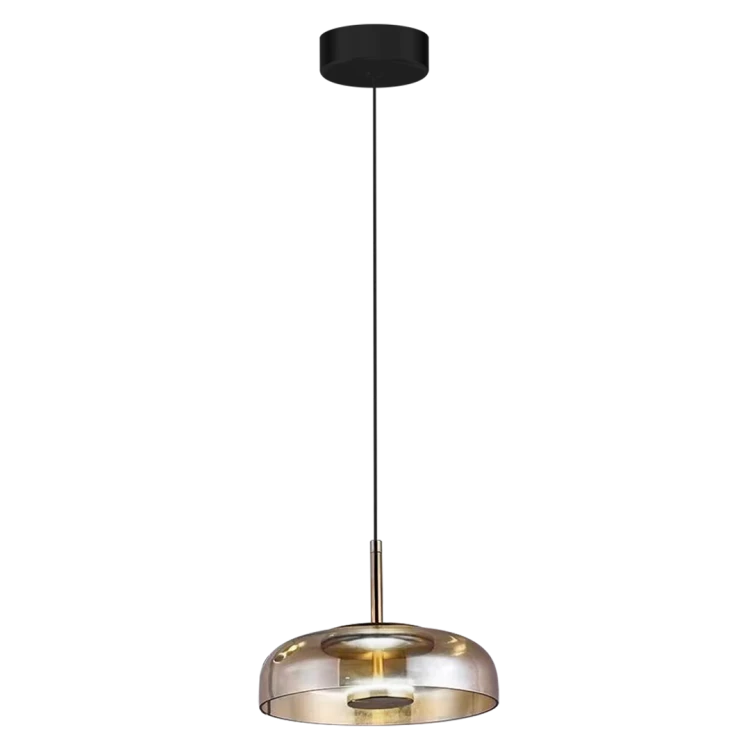 Lampa sufitowa wisząca VETRO AMBER 6W LED ML1045 Milagro nowoczesna oprawa oświetleniowa metal szkło amber bursztynowa zwis Inspiracje Premium