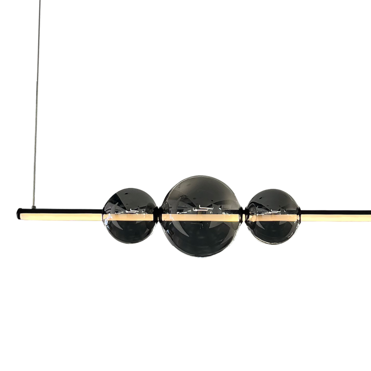 Lampa sufitowa wisząca listwa KUGEL 30W LED ML0982 Milagro 120cm nowoczesna oprawa oświetleniowa metal czarny czarna zwis Inspiracje Premium