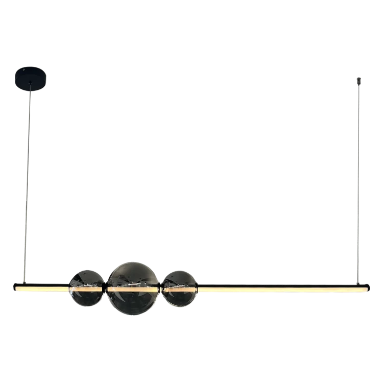 Lampa sufitowa wisząca listwa KUGEL 30W LED ML0982 Milagro 120cm nowoczesna oprawa oświetleniowa metal czarny czarna zwis Inspiracje Premium