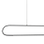 Lampa sufitowa wisząca FRAME 42W LED ML1046 Milagro 4000K nowoczesna oprawa oświetleniowa wyginana metal żyrandol czarny czarna zwis Inspiracje Premium