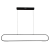 Lampa sufitowa wisząca FRAME 42W LED ML1046 Milagro 4000K nowoczesna oprawa oświetleniowa wyginana metal żyrandol czarny czarna zwis Inspiracje Premium