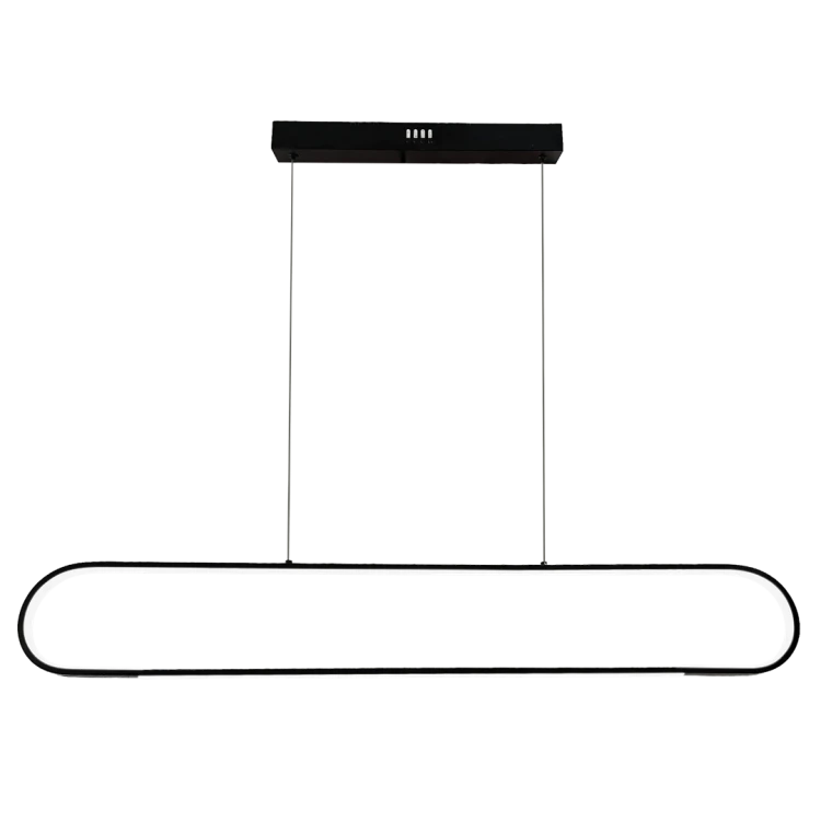 Lampa sufitowa wisząca FRAME 42W LED ML1046 Milagro 4000K nowoczesna oprawa oświetleniowa wyginana metal żyrandol czarny czarna zwis Inspiracje Premium