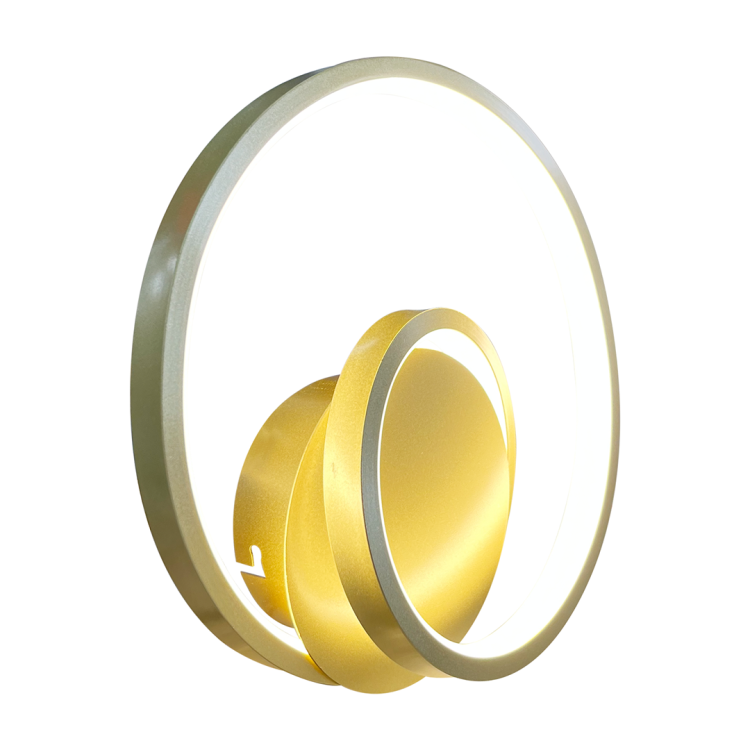 Lampa ścienna Kinkiet LUCERO GOLD 13W LED ML1050 Milagro nowoczesna oprawa oświetleniowa metal złota złoty pojedynczy Inspiracje Premium
