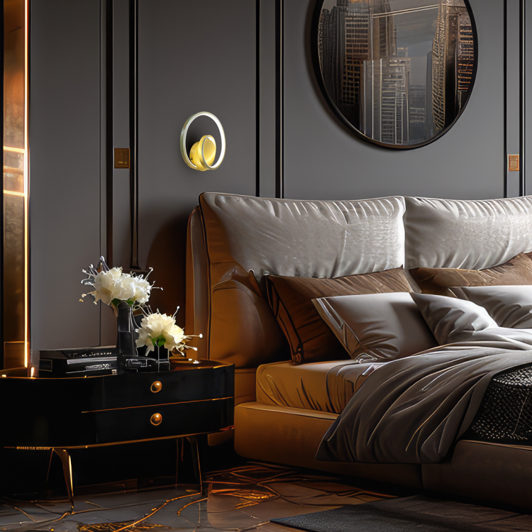 Lampa ścienna Kinkiet LUCERO GOLD 13W LED ML1050 Milagro nowoczesna oprawa oświetleniowa metal złota złoty pojedynczy Inspiracje Premium