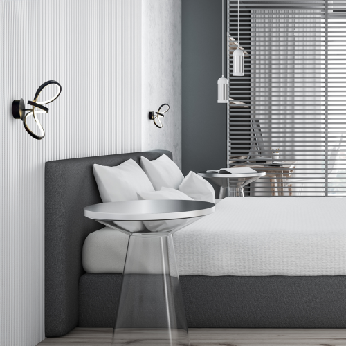 Lampa ścienna Kinkiet TESORO BLACK 15W LED ML1052 Milagro nowoczesna oprawa oświetleniowa metal czarna czarny pojedynczy Inspiracje Premium