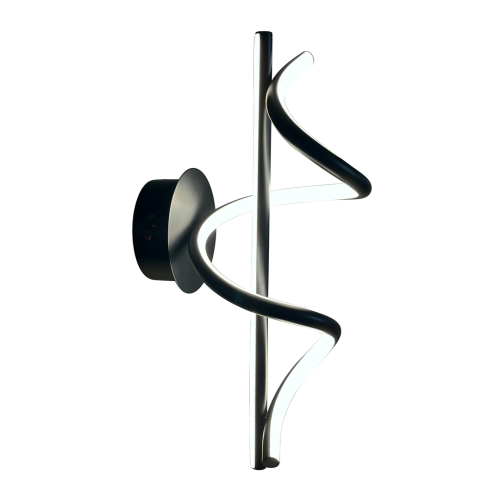 Lampa ścienna Kinkiet TWIST 12W LED ML1058 Milagro nowoczesna oprawa oświetleniowa metal czarna czarny pojedynczy Inspiracje Premium