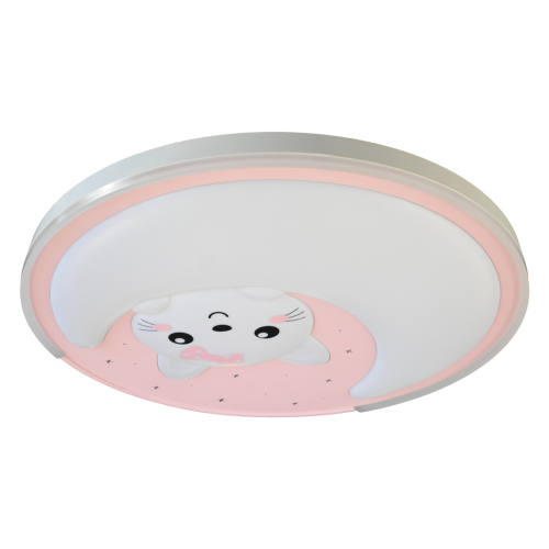 Plafon MOONCAT PINK 34W LED ML1059 Milagro do pokoju dziecięcego dziecka dziewczynki
