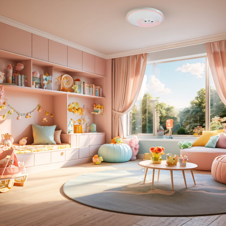 Plafon MOONCAT PINK 34W LED ML1059 Milagro do pokoju dziecięcego dziecka dziewczynki